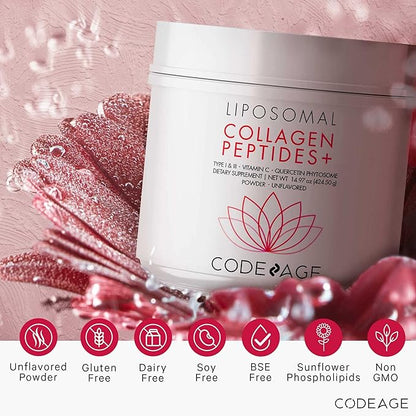 Codeage Liposomal Collagen Peptides Powder + 14.97 oz