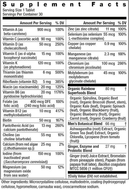 Rainbow Light Multivitamin for Men, Vitamin 30 Tablets