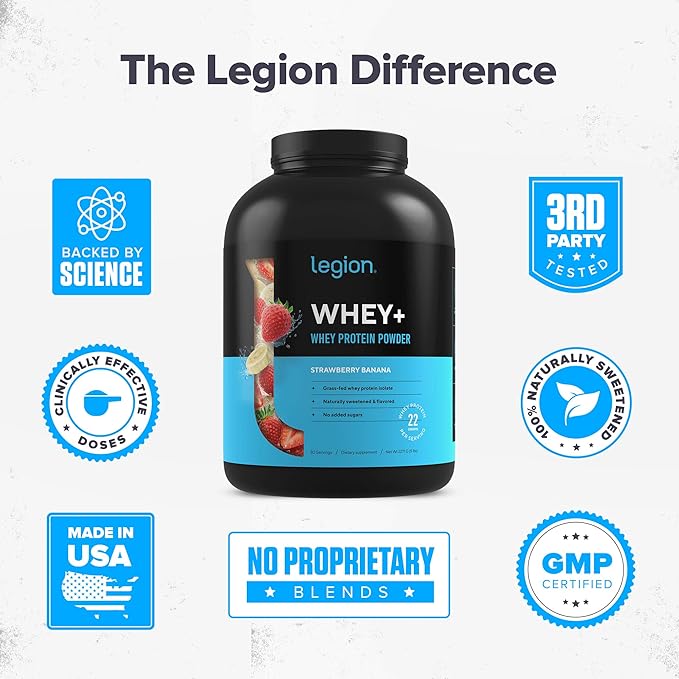 LEGION Whey+ Whey Isolate Protein Powder 5 Pounds