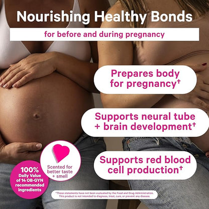 Pink Stork Total Prenatal Vitamins B12 - 60 Capsules, 1 Month