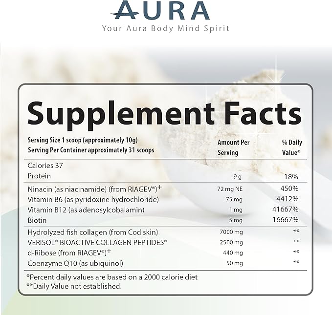 AURA VERISOL® Bioactive Collagen Peptides® Powder 31 Servings.