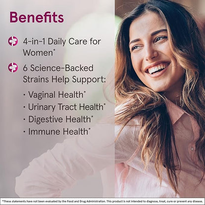 Jarrow Formulas Fem-Dophilus Advanced Probiotics 10 Billion CFU With 6 Science-Backed Strains, For Vaginal, Urinary Tract, Digestive, and Immune Support, 30 Veggie Capsules, Shelf-Stable