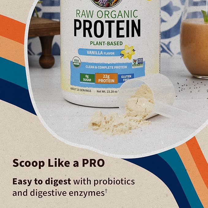 Organic Vegan Vanilla Protein Powder 22g Complete 10ct Tray