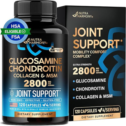 Glucosamine Chondroitin MSM Collagen 2800 mg 120 Capsules
