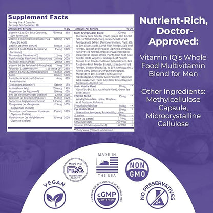 Whole Food Multivitamin for Men (120 B6, C, D3, E
