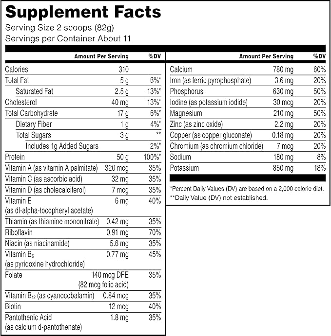 Muscle Milk Pro Series Protein Powder Chocolate,2 Pound,11 Pound,11 Servings,50g Servings,50g Protein,3g Protein,3g Sugar,20 Sugar,20 Vitamins