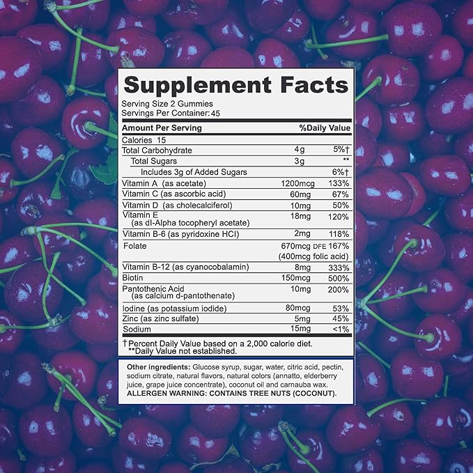 Focus Multivitamin Gummies 90 Ct, 45 Day