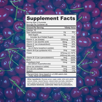 Focus Multivitamin Gummies 90 Ct, 45 Day