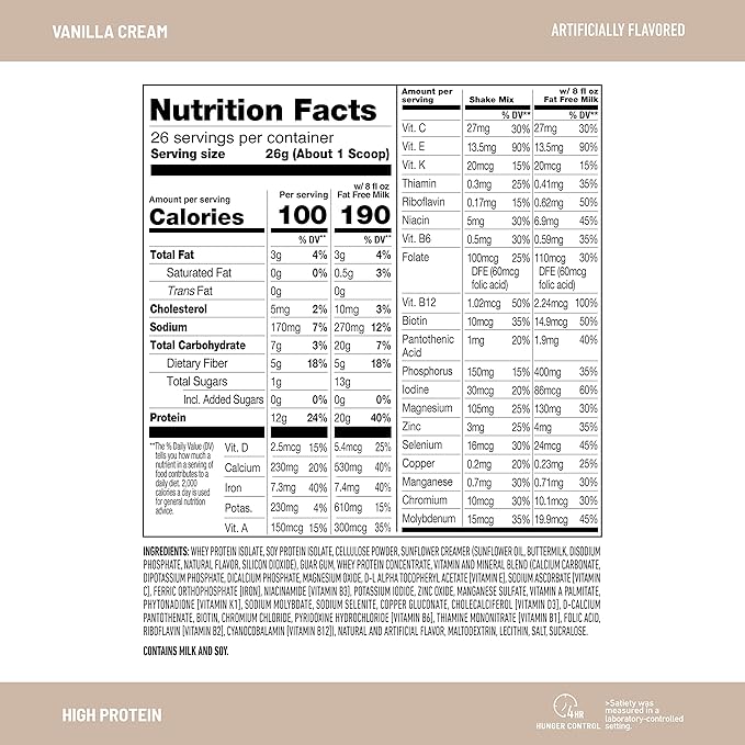 SlimFast High Protein Vanilla Bundle- 12 (20g Protein) 26 Servings (20g Protein)