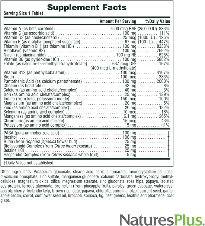 NaturesPlus Ultra II Multivitamin, Sustained Release 60 Vegetarian 60 Servings