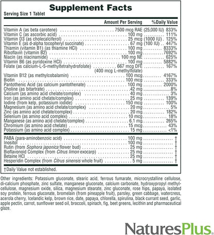 NaturesPlus Ultra II Multivitamin, Sustained Release 60 Vegetarian 60 Servings