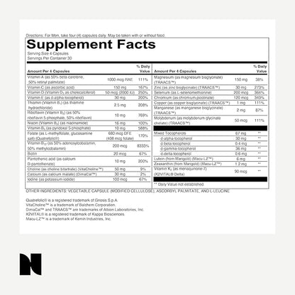Needed. Men's Multivitamin 2,000IUs of D3, Immune, B12, Selenium