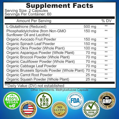 Liposomal Glutathione 500mg 120 count