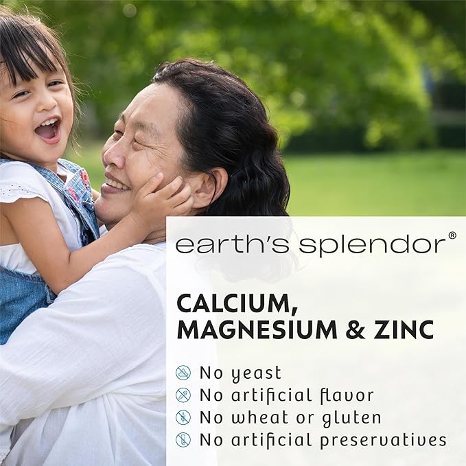 Earth's Splendor 1000 mg Calcium, 400 15 mg 100 Tablets 1 +