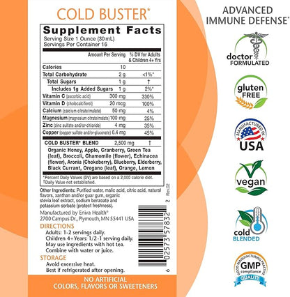 Eniva Elderberry Sambucus Immune Support Syrup, 16 oz
