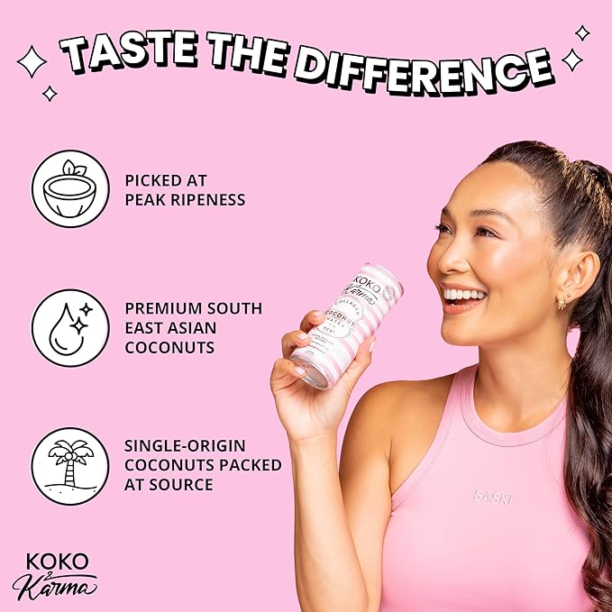 Coco Luxe / Koko & Karma Coconut water with Marine Collagen and Acai Berry 16.9oz (12 pack case)
