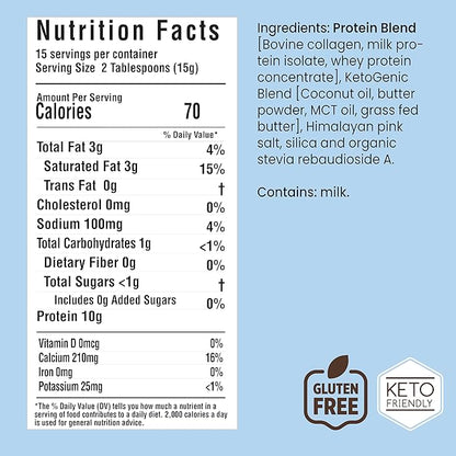 Protein Creamer, Original Blend, Keto Friendly, 10g of Protein with Vitamins and Minerals, 15 Servings, May Boost Metabolism and Increase Energy, Multi