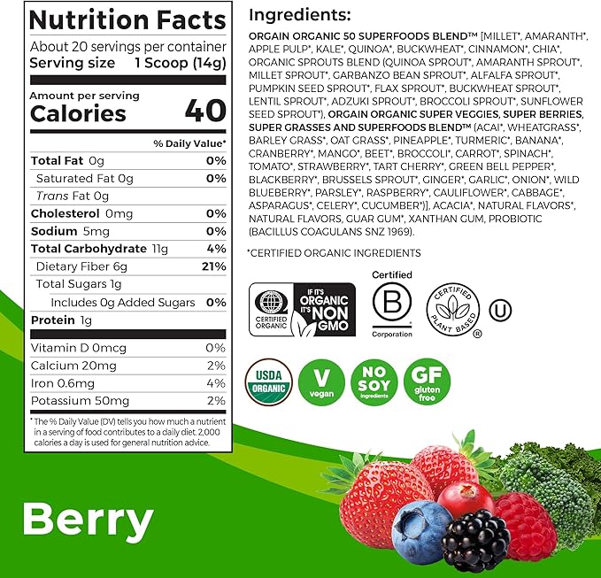 Orgain Hydrolyzed Collagen + Superfoods Powder 1lb and 0.62lb