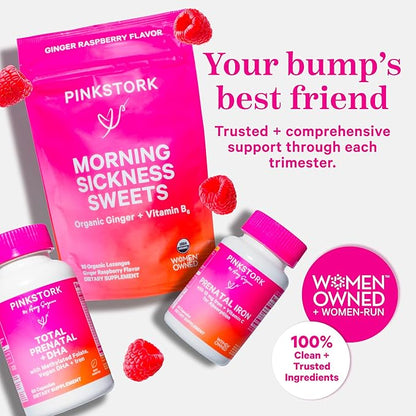 Pink Stork Total Prenatal Vitamins B12 - 60 Capsules, 1 Month