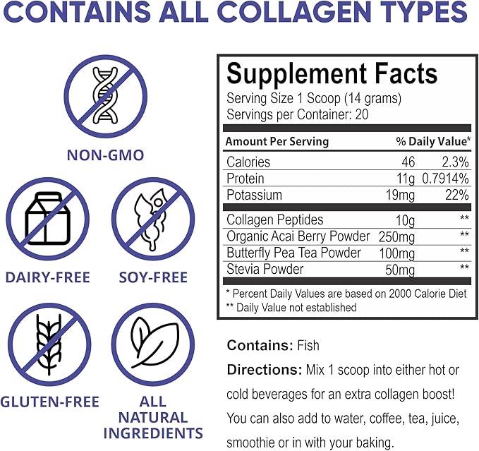 Teami Marine Collagen Powder for Women 10g per