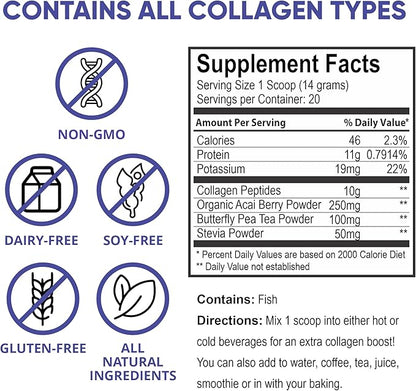 Teami Marine Collagen Powder for Women 10g per
