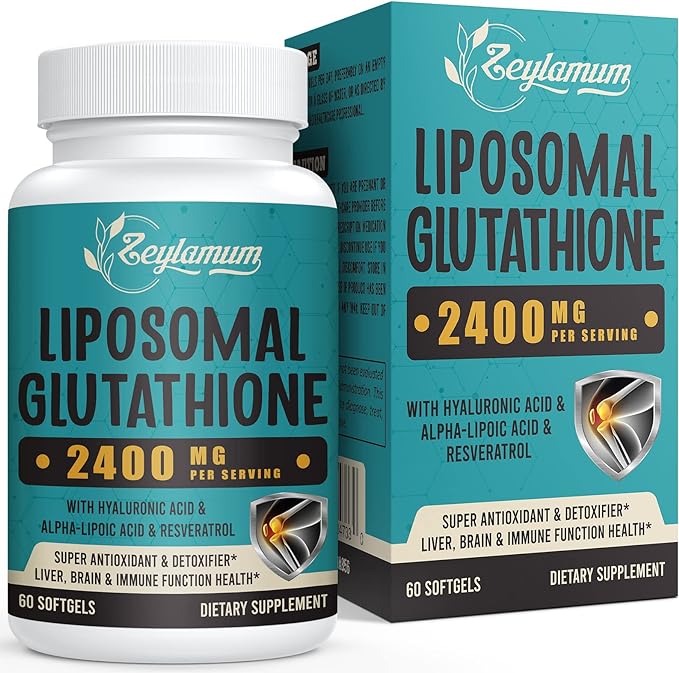 2400 MG Liposomal Glutathione Softgels, Max 60 Softgels