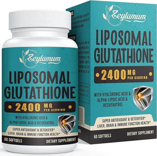 2400 MG Liposomal Glutathione Softgels, Max 60 Softgels