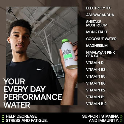 Barcode Premium Sports Hydration Drink - No Added Sugar, Concord Grape, 12 Pack - Adaptogen Drink with Electrolytes - Plant-Based Beverage - Immunity & Performance Drink - Ashwagandha & Magnesium