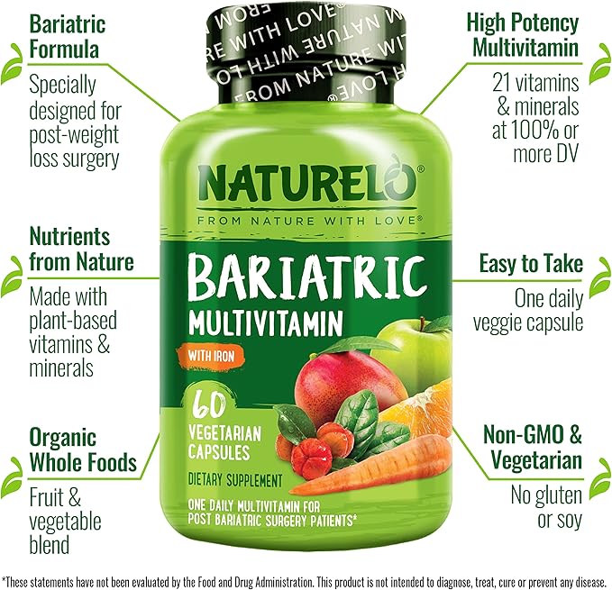 NATURELO Bariatric Multivitamin 120 Veggie