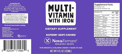 NovaFerrum Yum | Multivitamin with Iron 4 & 120 Servings