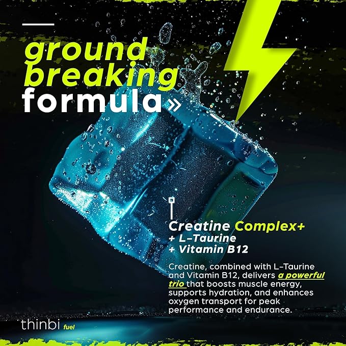 Creatine Monohydrate Gummies Complex 6200mg 120 Gummies B12 for