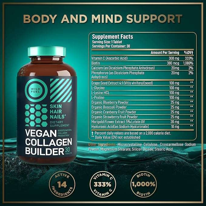 WILD FUEL Vegan Collagen Builder 30 Organic