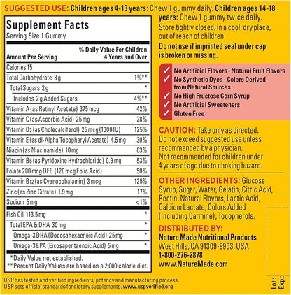 Nature Made Kids First Multivitamin Omega-3, Kids 70 Kids