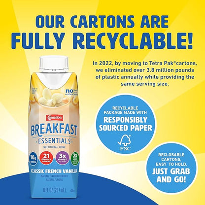Carnation Breakfast Essentials Ready-to-Drink, Classic French 8 FL 24)