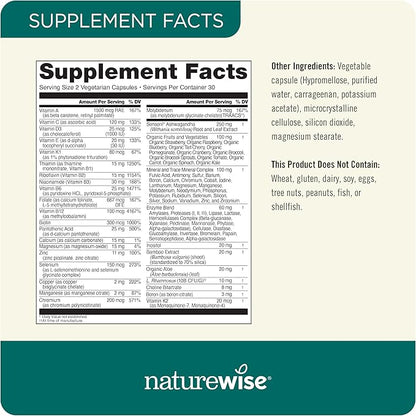 NatureWise Multivitamin for Men + Stress 60 Capsules[1-Month Capsules[1-Month Supply]