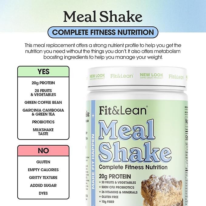 Fit & Lean Meal Shake, Fat 1lb, 10 10 Servings