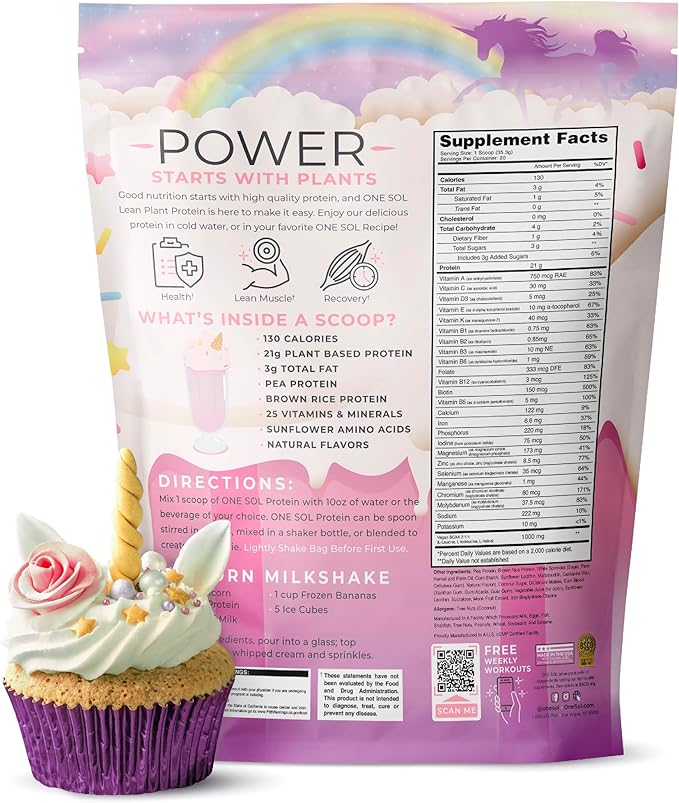 One Sol Protein Powder, Lean & 100% Plant-Based