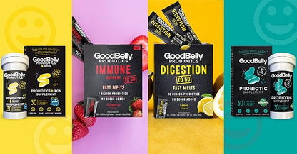 GoodBelly Probiotic Supplement for Digestive Health Support 10 Billion (30 Capsules