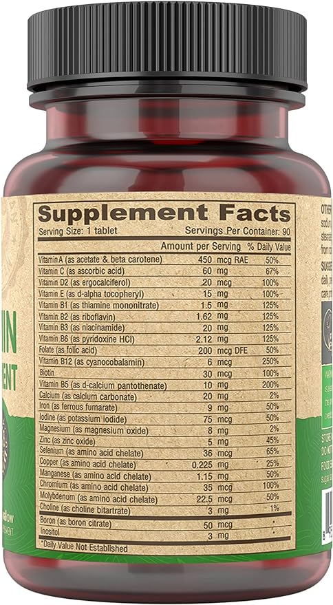 DEVA Tiny Tablets Vegan Multivitamins B12, Vitamin 90 Tablets