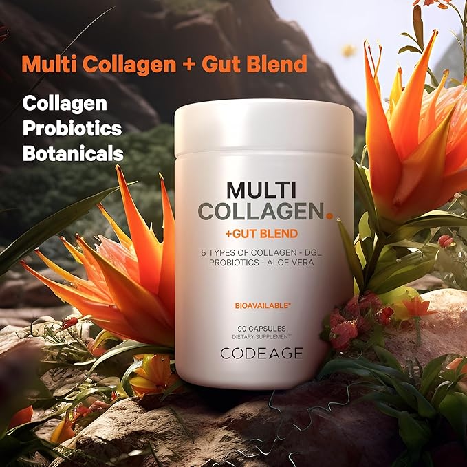 Codeage Multi Collagen + Gut Blend 1, 2, 2, 3, 3, 5 5 & 10 – 90 Capsules