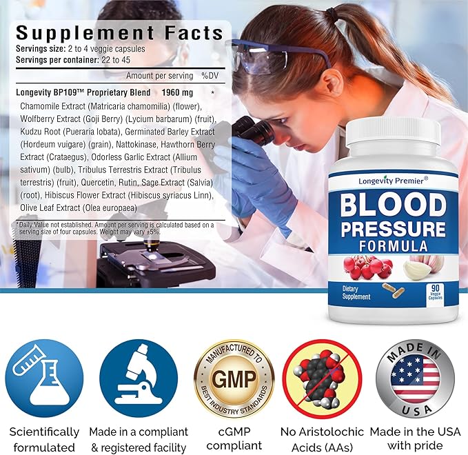 [2-Bottle Value Pack] Longevity Blood Pressure 12+ Quality