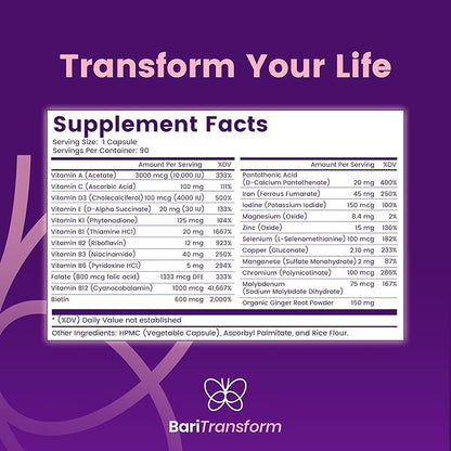 Bariatric Multivitamin with Iron Capsule – 90 Ct