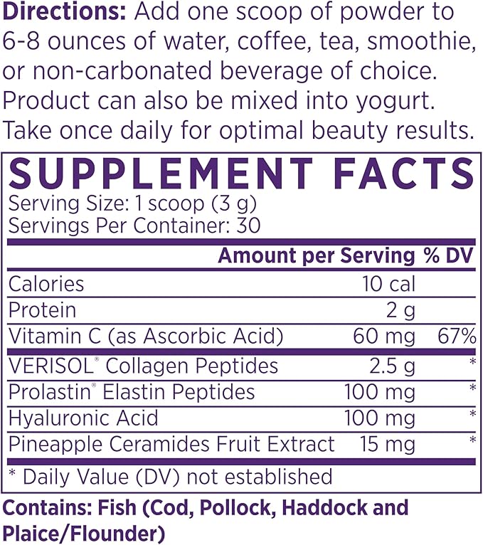 NAOMI Collagen Renewal Matrix Powder, Collagen 90 Grams, 30-Day Supply