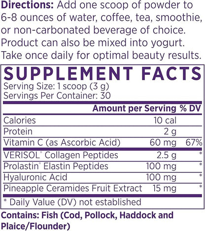 NAOMI Collagen Renewal Matrix Powder, Collagen 90 Grams, 30-Day Supply