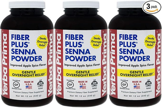 Yerba Prima Fiber Plus Senna Powder, 12 Ounce 3) -