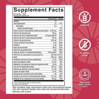 Celebrate Vitamins High ADEK Multivitamin Chewables, 60 Count