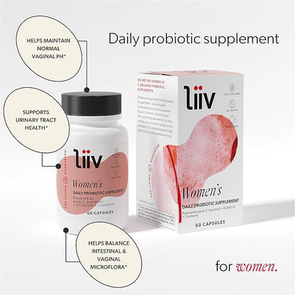 LiiV Probiotics Premium Women's Probiotic (60 3-in-1 Daily
