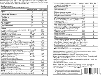 Vitamin and Mineral Propax Gold With NTFactor® - Natural Energy Booster For Chronic Fatigue - Multi-vitamin and Multi-mineral Supplement With Amino Acids, Antioxidants & Fatty Acids And More - 60 Pack