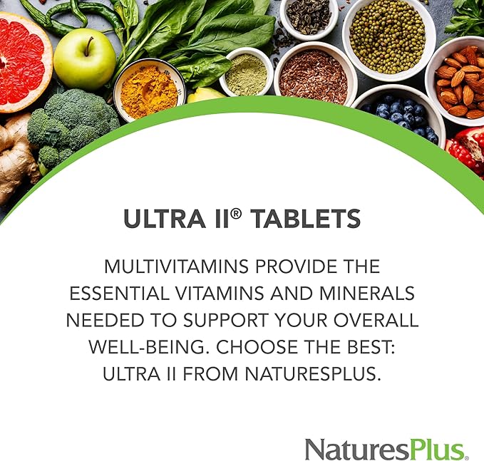 Natures Plus Ultra II Multivitamin, Sustained Release 180 Vegetarian 180 Servings
