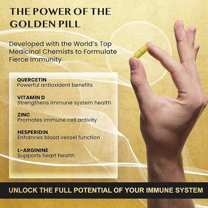 Immune Support Supplement with Vitamin D, 90 Veggie (1-Month Supply)